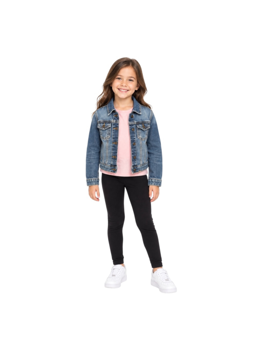 GAP Kids Blue Stretch Denim Trucker Jacket Size S 6–7